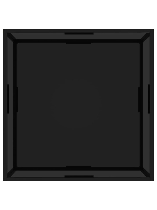 Konferenční stolek černý 80 x 80 x 35 cm tvrzené sklo