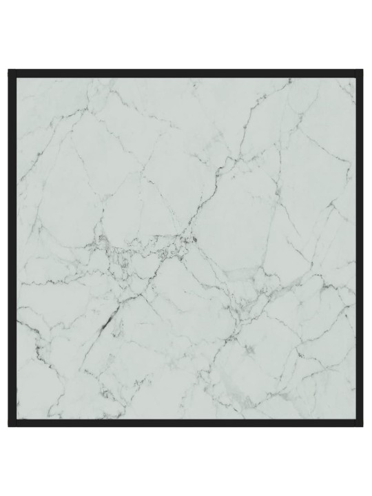 Konferenční stolek bílý 80 x 80 x 35 cm tvrzené sklo