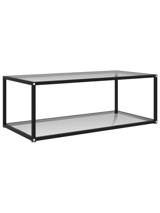 Konferenční stolek průhledný 100 x 50 x 35 cm tvrzené sklo