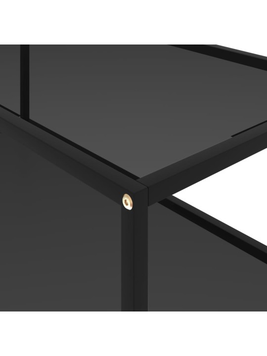 Konferenční stolek černý 100 x 50 x 35 cm tvrzené sklo