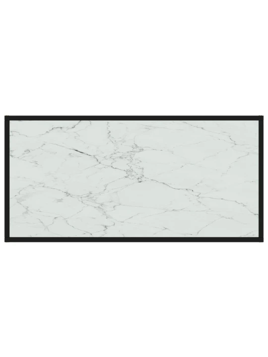 Konferenční stolek bílý 100 x 50 x 35 cm tvrzené sklo