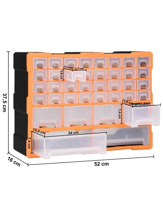 Organizér se 38 zásuvkami 52 x 16 x 37,5 cm