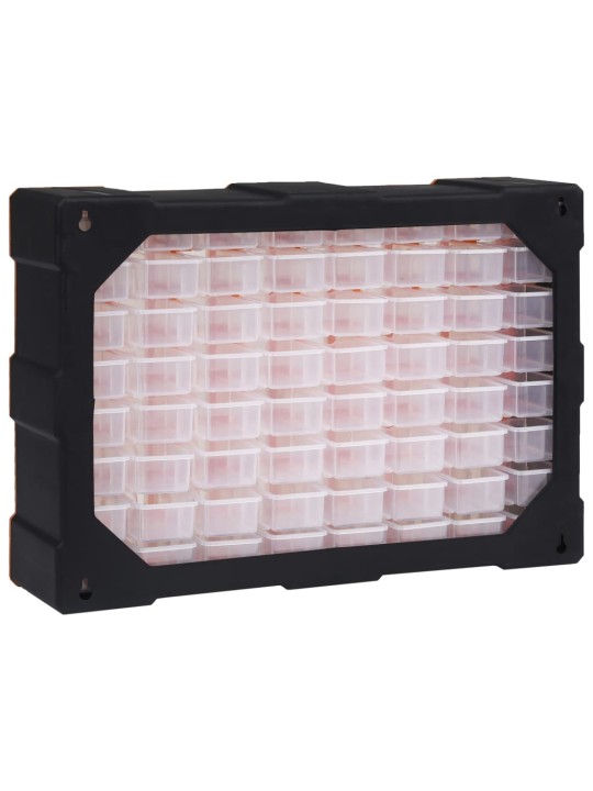 Organizér se 64 zásuvkami 52 x 16 x 37,5 cm