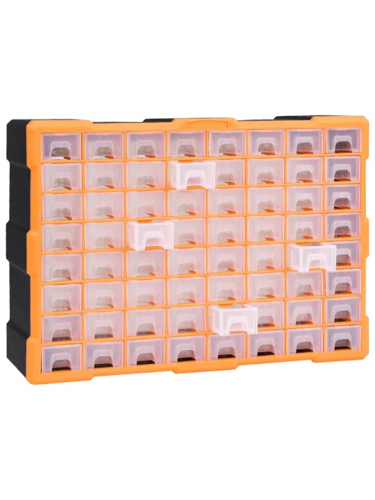 Organizér se 64 zásuvkami 52 x 16 x 37,5 cm