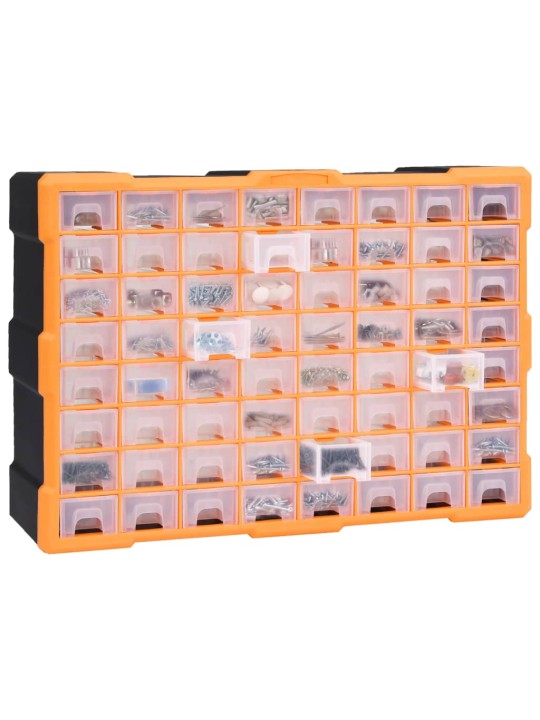 Organizér se 64 zásuvkami 52 x 16 x 37,5 cm