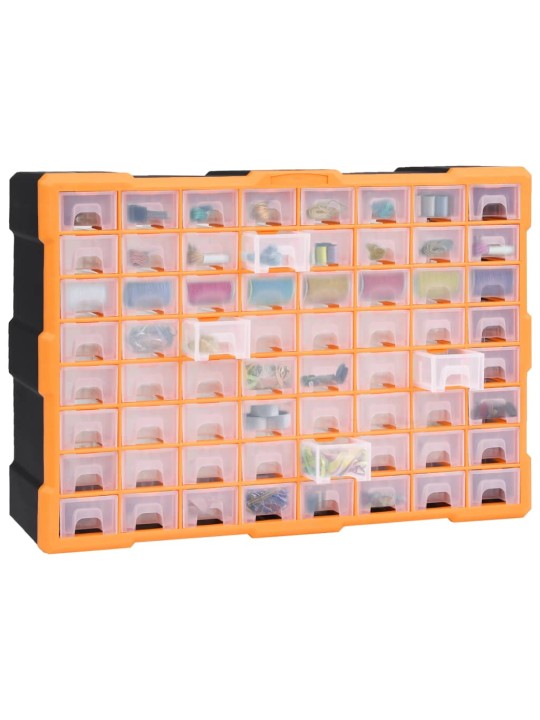 Organizér se 64 zásuvkami 52 x 16 x 37,5 cm