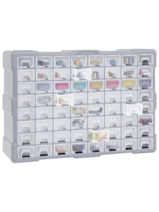 Organizér se 64 zásuvkami 52 x 16 x 37,5 cm