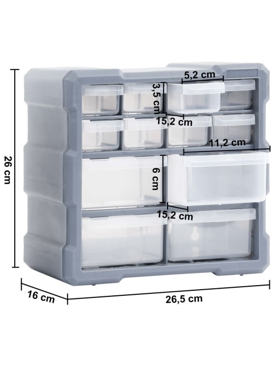 Organizéry s 12 zásuvkami 2 ks 26,5 x 16 x 26 cm