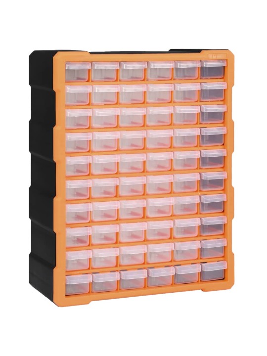 Organizér se 60 zásuvkami 38 x 16 x 47,5 cm