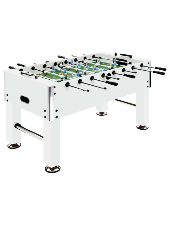 Stolní fotbal ocel 60 kg 140 x 74,5 x 87,5 cm bílý