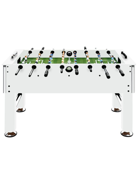 Stolní fotbal ocel 60 kg 140 x 74,5 x 87,5 cm bílý