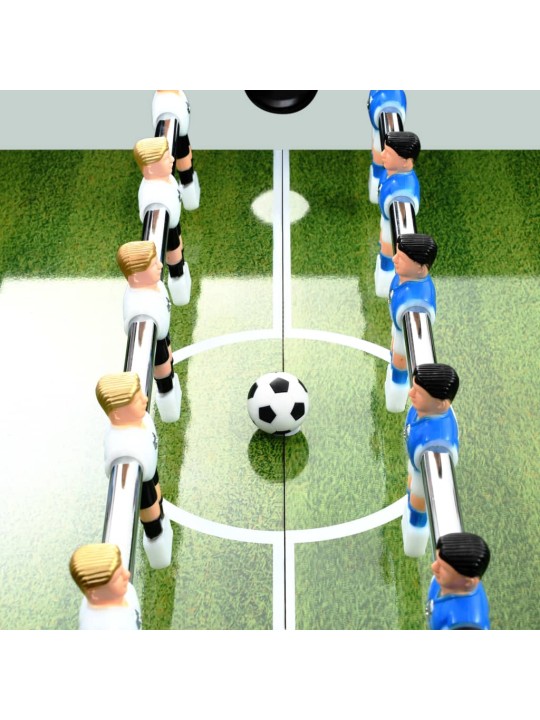 Stolní fotbal ocel 60 kg 140 x 74,5 x 87,5 cm bílý
