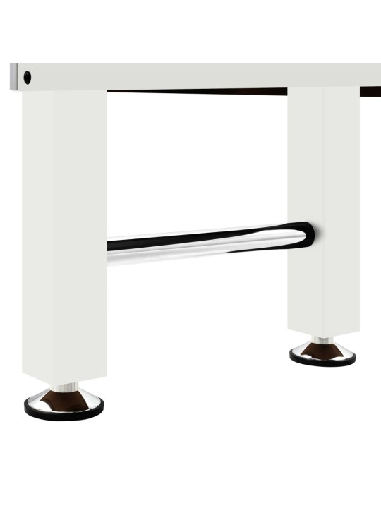 Stolní fotbal ocel 60 kg 140 x 74,5 x 87,5 cm bílý