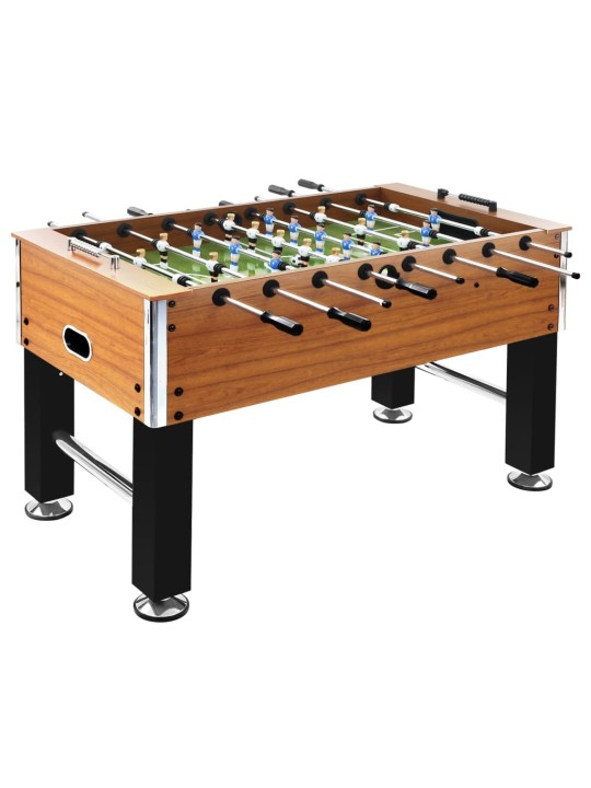 Stolní fotbal ocel 60 kg 140x74,5x87,5 cm světle hnědý a černý