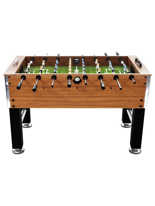 Stolní fotbal ocel 60 kg 140x74,5x87,5 cm světle hnědý a černý
