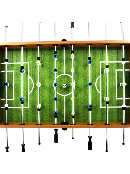 Stolní fotbal ocel 60 kg 140x74,5x87,5 cm světle hnědý a černý