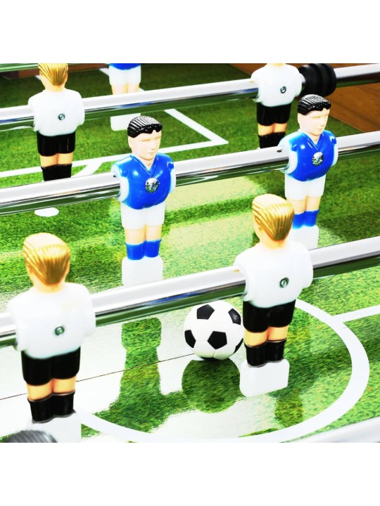 Stolní fotbal ocel 60 kg 140x74,5x87,5 cm světle hnědý a černý