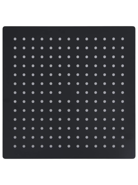 Dešťová sprchová hlavice nerezová ocel 30x30 cm čtvercová černá
