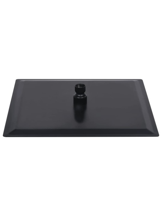Dešťová sprchová hlavice nerezová ocel 30x30 cm čtvercová černá