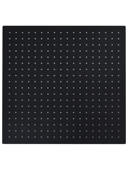 Dešťová sprchová hlavice nerezová ocel 50x50 cm čtvercová černá