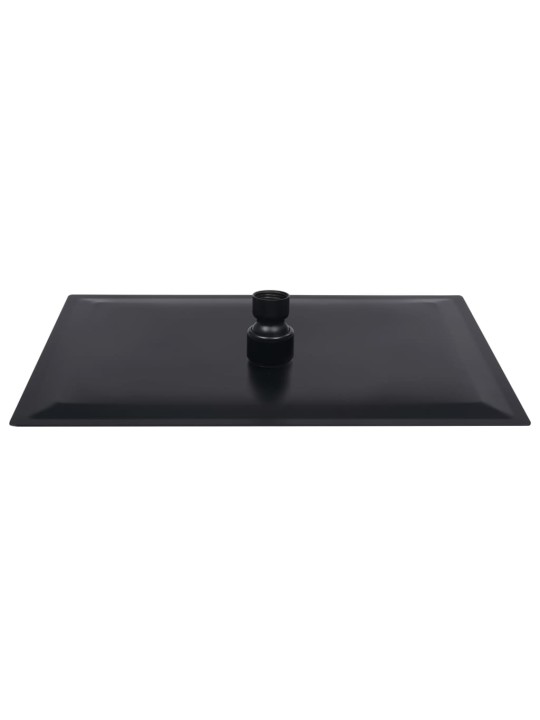 Sprchová hlavice nerezová ocel 30 x 20 cm obdélníková černá