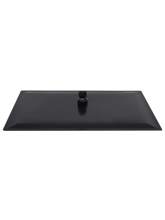 Sprchová hlavice nerezová ocel 40 x 30 cm obdélníková černá