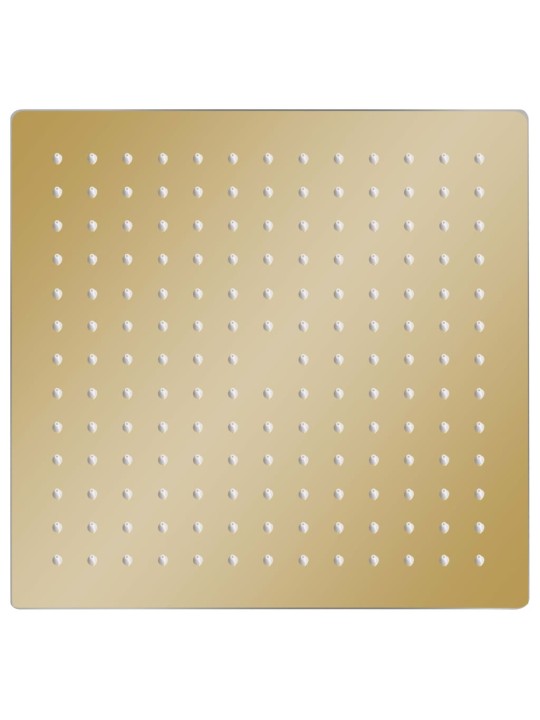 Dešťová sprchová hlavice nerezová ocel 30x30 cm čtvercová zlatá