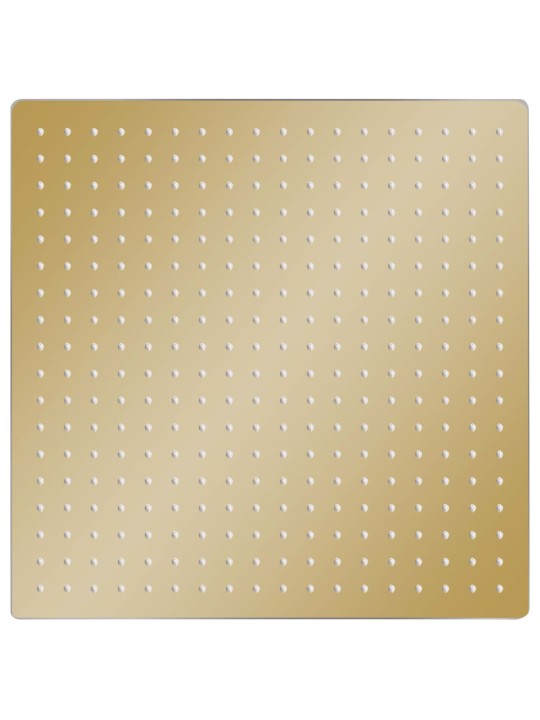 Dešťová sprchová hlavice nerezová ocel 50x50 cm čtvercová zlatá