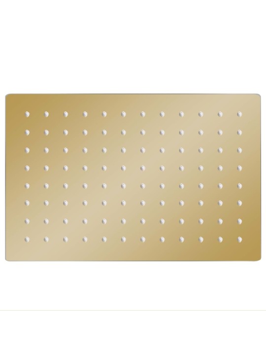 Dešťová sprchová hlavice nerezová ocel 30x20 cm obdélník zlatá