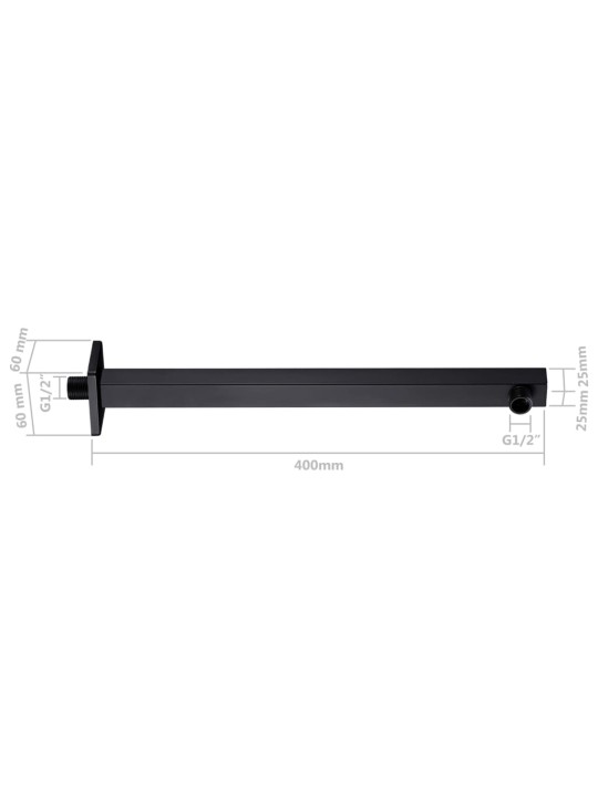 Podpůrné rameno do sprchy hranol nerezová ocel 201 černé 40 cm