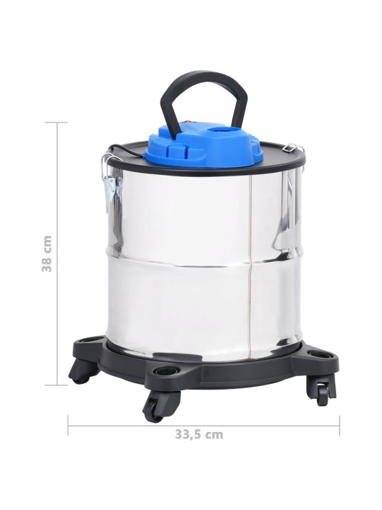 Vysavač na popel s HEPA filtrem 1200 W 20 l nerezová ocel