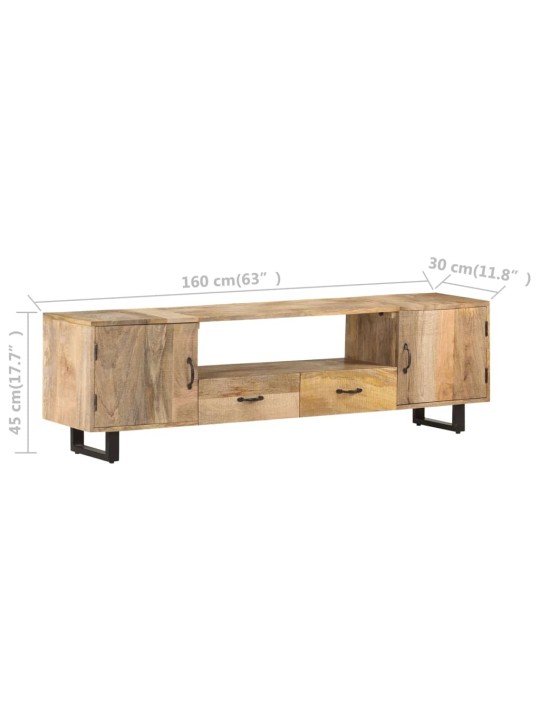 Tv stolek 160 x 30 x 45 cm masivní mangovníkové dřevo