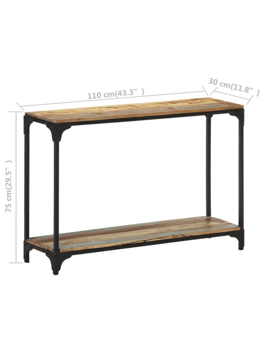 Konzolový stolek 110 x 30 x 75 cm masivní recyklované dřevo