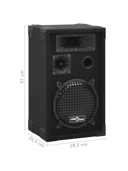 Profesionální pasivní reproduktory hi-fi 2 ks 800 W černé