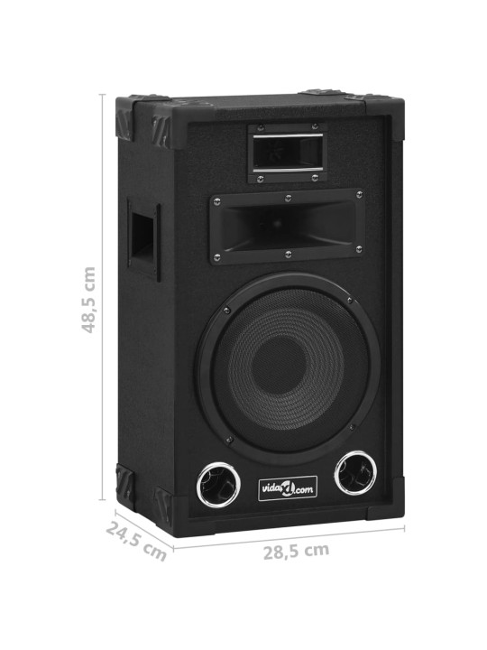 Profesionální pasivní hi-fi reproduktory 2 ks 800 W černé