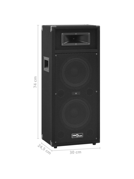 Profesionální pasivní hi-fi reproduktory 2 ks 1000 W černé