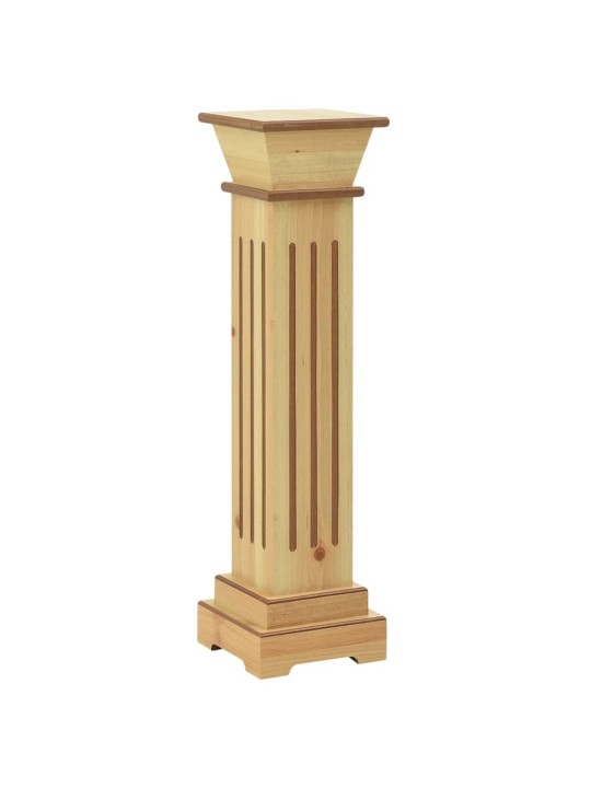 Stojan na květiny čtvercový sloup světlé dřevo 17x17x66 cm MDF