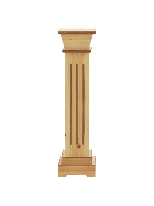 Stojan na květiny čtvercový sloup světlé dřevo 17x17x66 cm MDF