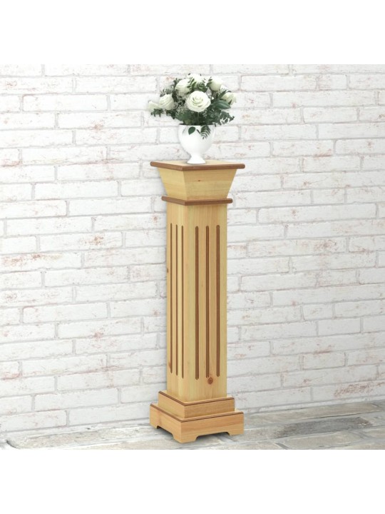 Stojan na květiny čtvercový sloup světlé dřevo 17x17x66 cm MDF