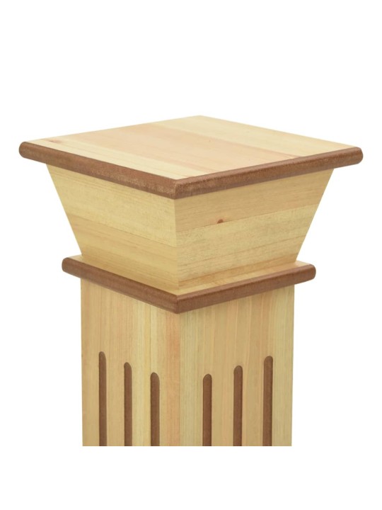 Stojan na květiny čtvercový sloup světlé dřevo 17x17x66 cm MDF