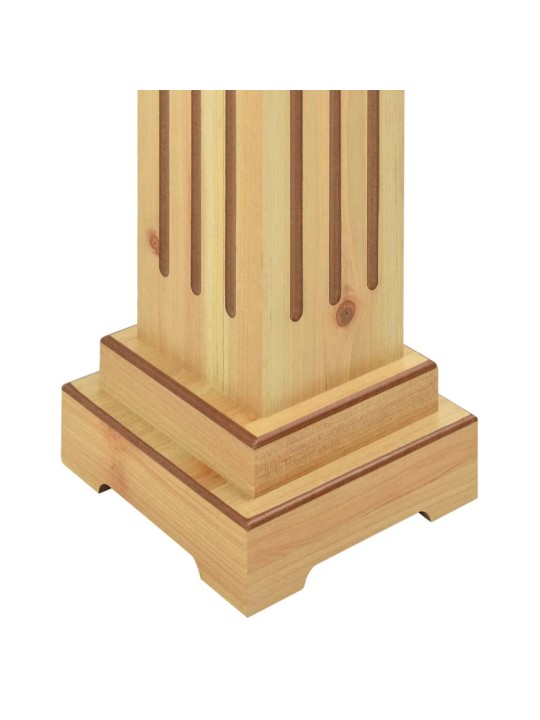 Stojan na květiny čtvercový sloup světlé dřevo 17x17x66 cm MDF