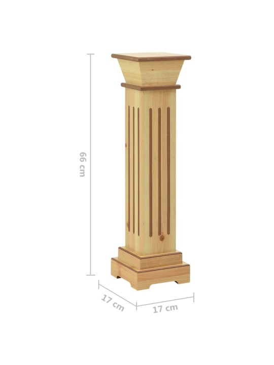 Stojan na květiny čtvercový sloup světlé dřevo 17x17x66 cm MDF