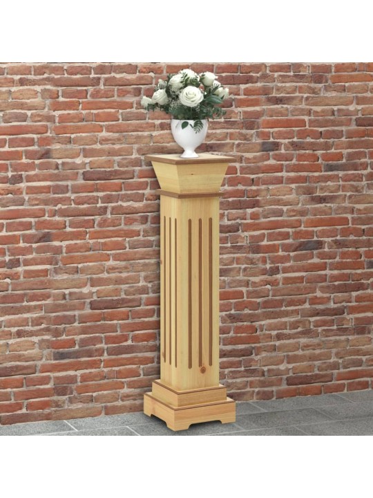 Stojan na květiny čtvercový sloup světlé dřevo 17x17x66 cm MDF