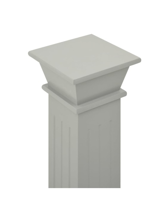 Stojan na květiny klasický čtvercový sloup šedý 17x17x66 cm MDF