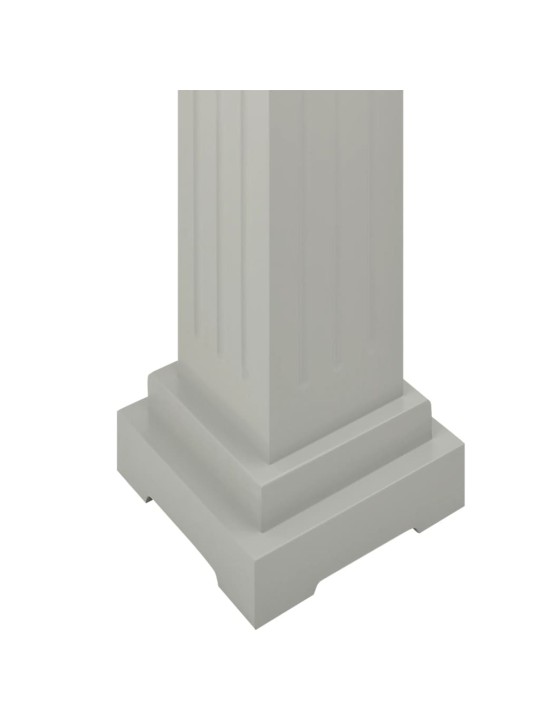 Stojan na květiny klasický čtvercový sloup šedý 17x17x66 cm MDF