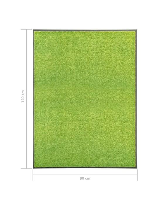 Rohožka pratelná zelená 90 x 120 cm