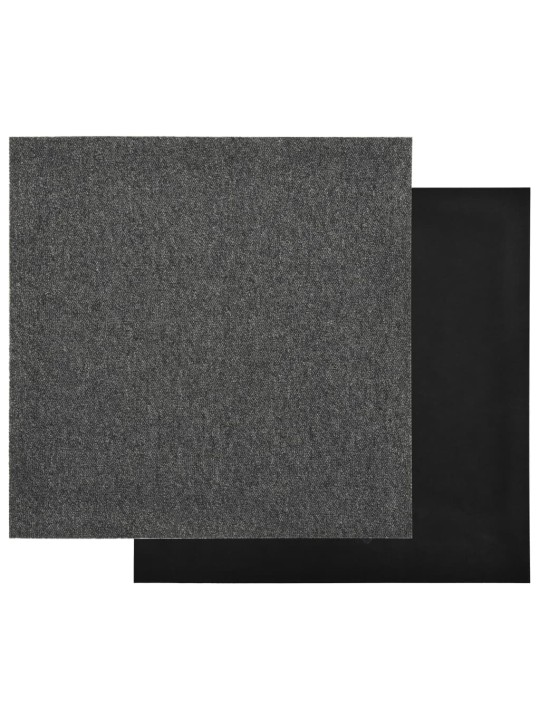 Kobercové podlahové dlaždice 20 ks 5 m² 50 x 50 cm antracit