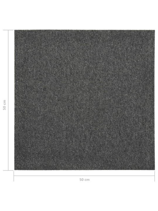 Kobercové podlahové dlaždice 20 ks 5 m² 50 x 50 cm antracit