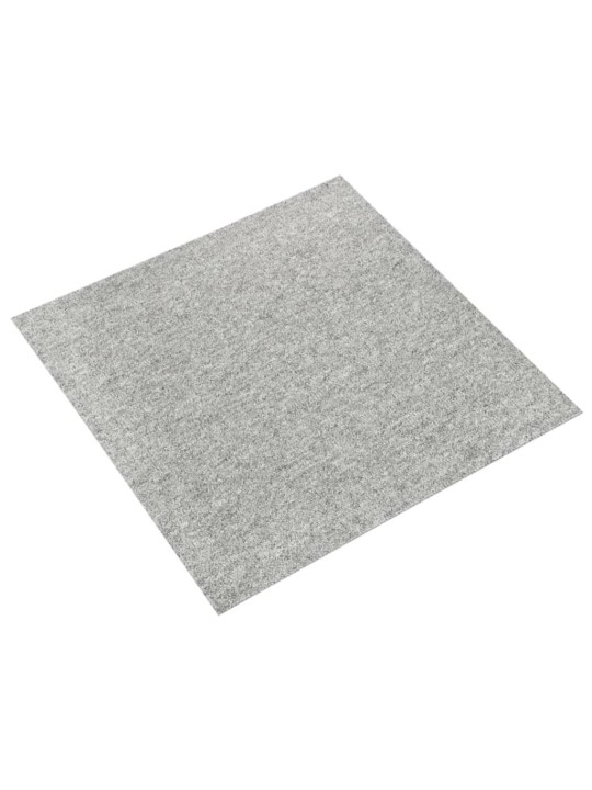 Kobercové podlahové dlaždice 20 ks 5 m² 50 x 50 cm světle šedé