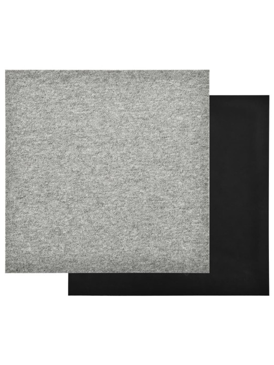Kobercové podlahové dlaždice 20 ks 5 m² 50 x 50 cm světle šedé